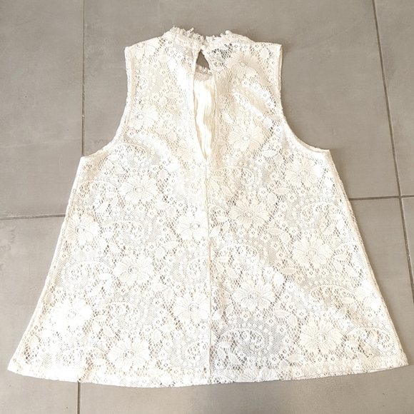 3/$20 Kimchi Blue Lace High Neck Tank Top - Picture 3 of 3